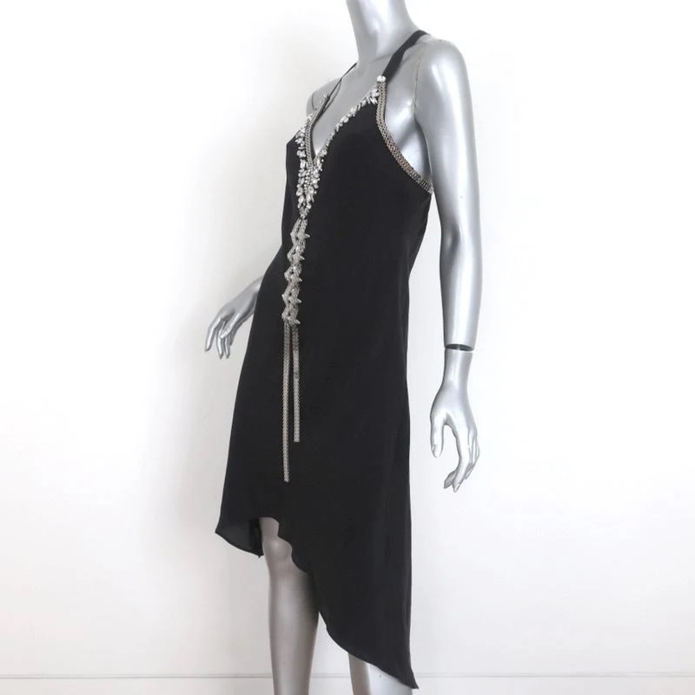 Elegant Black Dress with Silver Accents